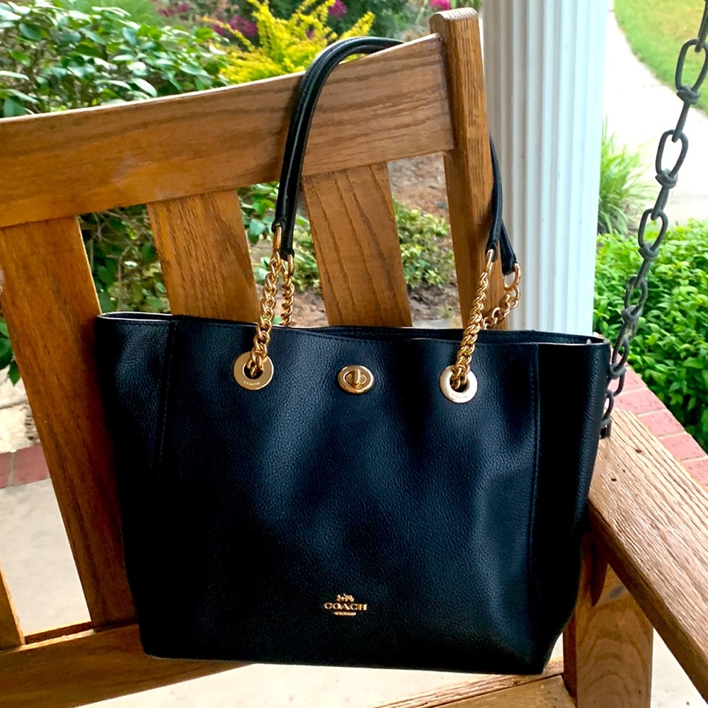 Black Leather Coach Bag